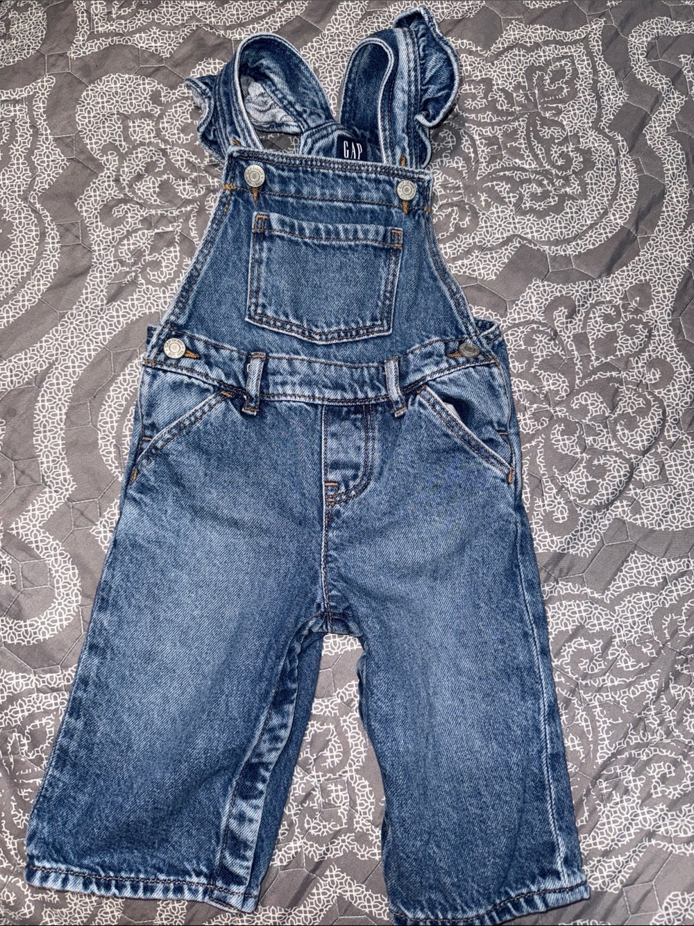 GAP Kids Denim Overalls in Medium Blue